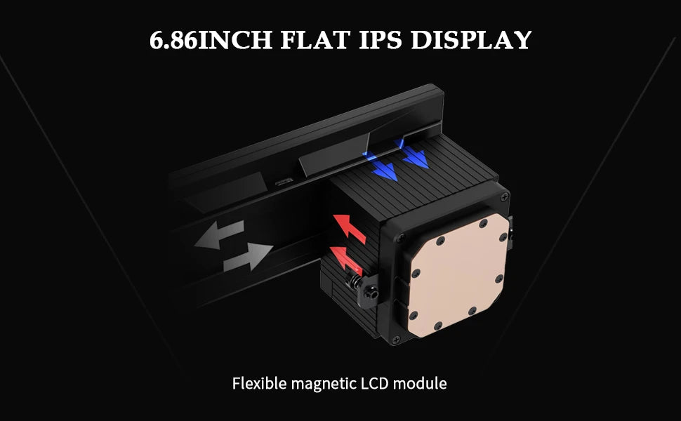 Thermalright TROFEO VISION 360 ARGB BLACK AIO CPU LIQUID COOLER 6.86-inch Full-color LCD Display High-performance Linked-ring