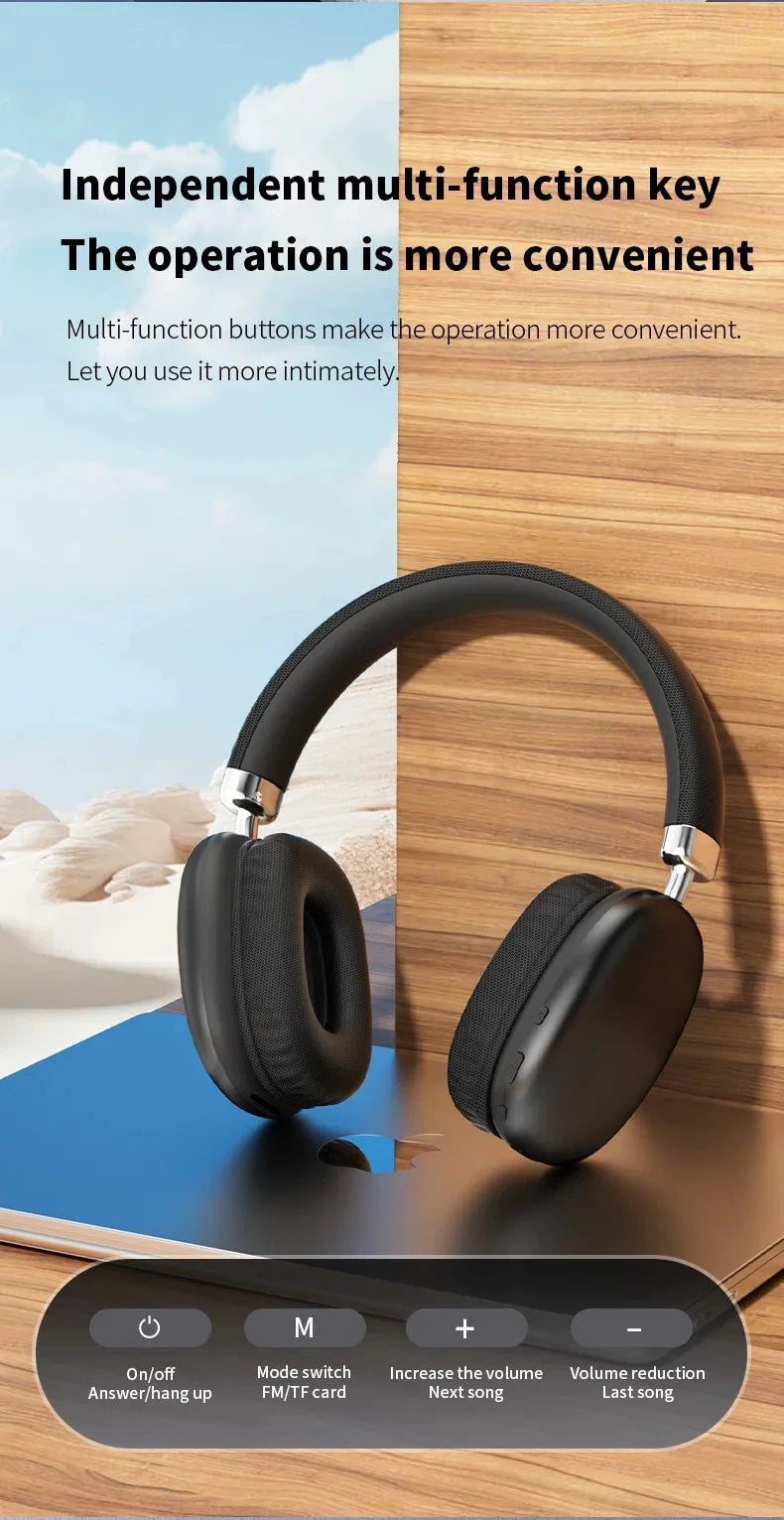 2026 Bluetooth Over Ear Headphones Wireless, HiFi Stereo Sound, 12 Hours Playtime, Dual Device Pairing, Foldable Noise Isolating Gaming Headset B36 Wireless Bluetooth 5.3 Headphones
