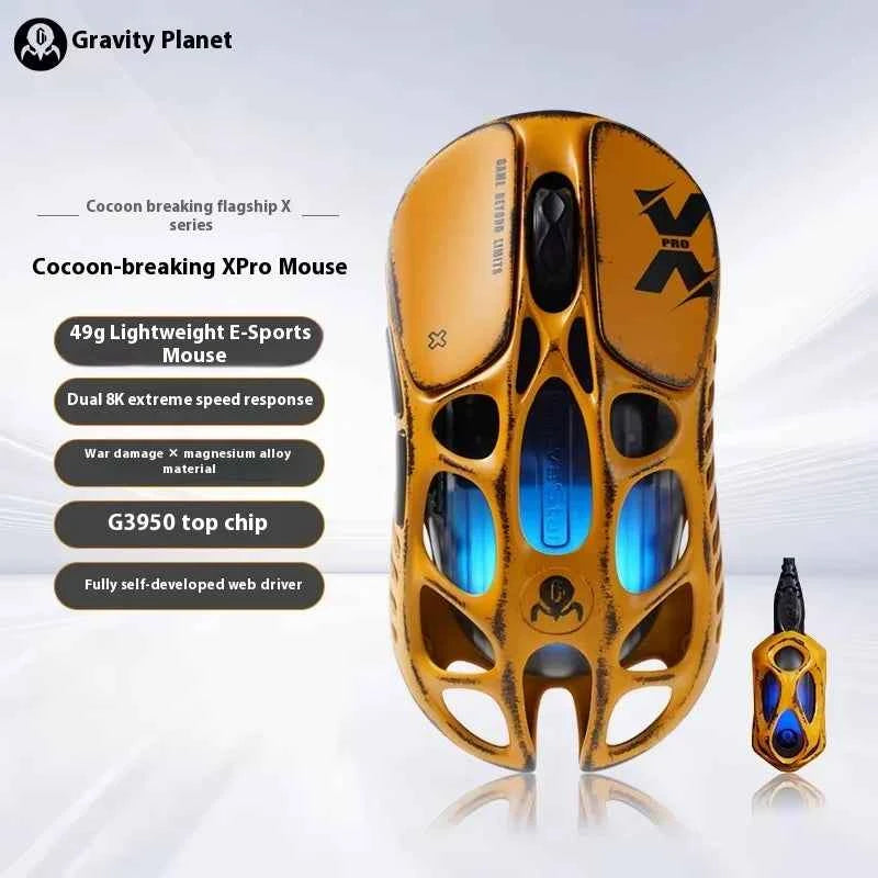 Gravastar X/X Pro Wireless Mouse Paw3950 8K Magnesium Alloy E-sports Tri-Mode Bluetooth RGB Gaming Mouse Lightweight Custom