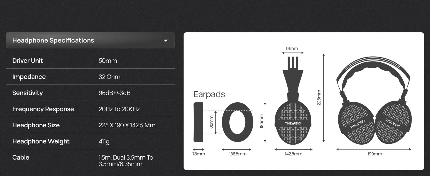THIEAUDIO Cypher Flagship Dynamic Driver Open-Back Headphones with Immersive Open-Back Soundstage