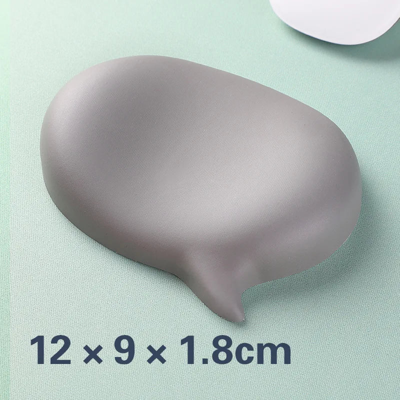 Chat Bubble Silicone Wrist Mouse Pad Keyboard Hand Rest Wrist Rest Palm Rest Wrist Pad Ergonomics White High Value Solid Color