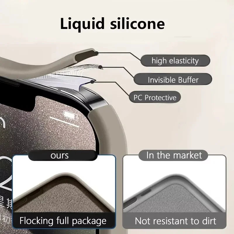 Original Liquid Soft Silicone For Magsafe Wireless Charge Magnetic Case For iPhone 16 Plus 15 14 13 12 Pro Max 11 Cover