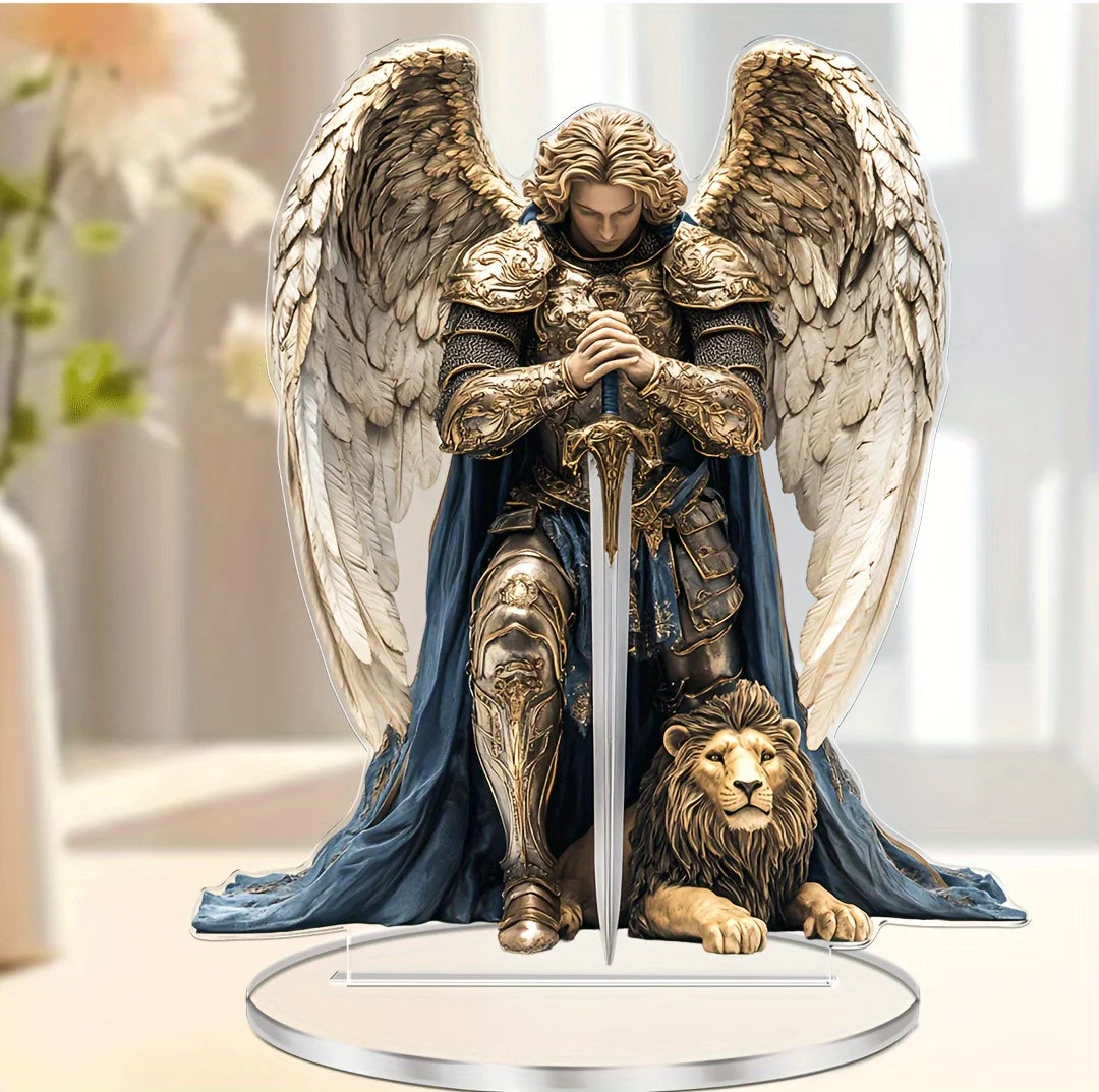 1pc Sacred Archangel Michael Desktop Decoration, Suitable for Home, Office, and Outdoor Spaces - Perfect Father's Day Gift