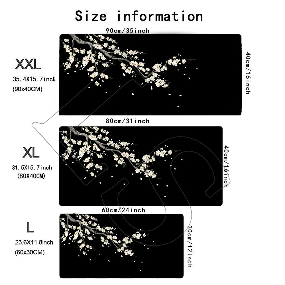 Japan Sakura Gaming Mouse Pad Xxl Various Colors Laptops  Cherry Blossom Mousepad Office Carpet Gamer Keyboard Computer Desks