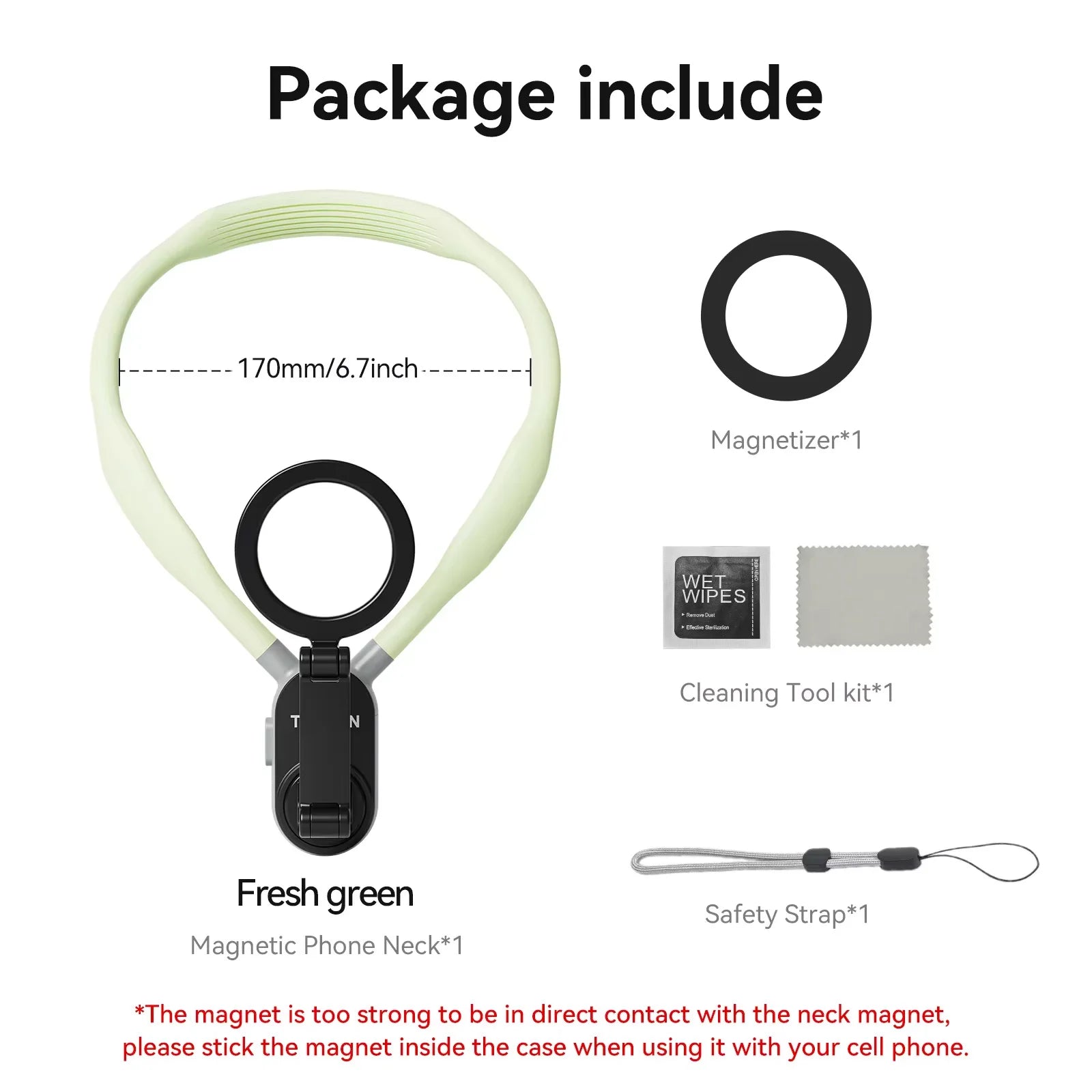 TELESIN Silicone Phone Magnetic Neck Mount Quick Release Hold for Iphone 17 16 15 14 13 SAMSUNG HUAWEI XIAOMI Phone Accessories