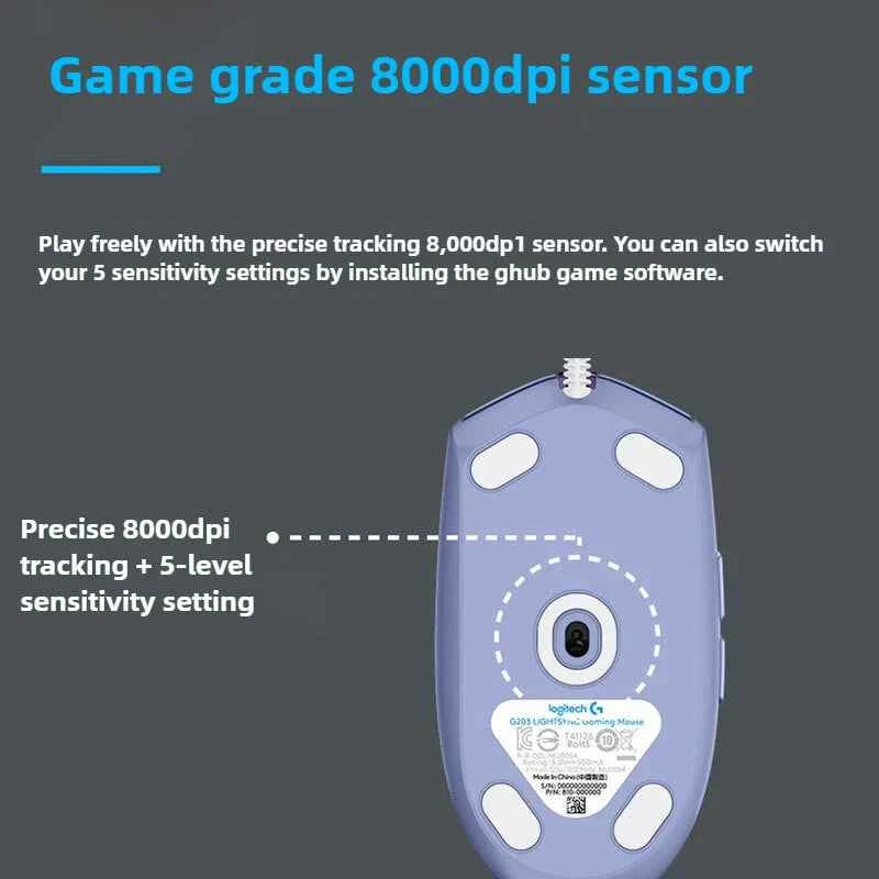 Logitech (G) G102 Gaming Mouse RGB Mouse Lightweight Design 200-8000DPI G102 Second Generation Ergonomic Mouse Computer Mouse