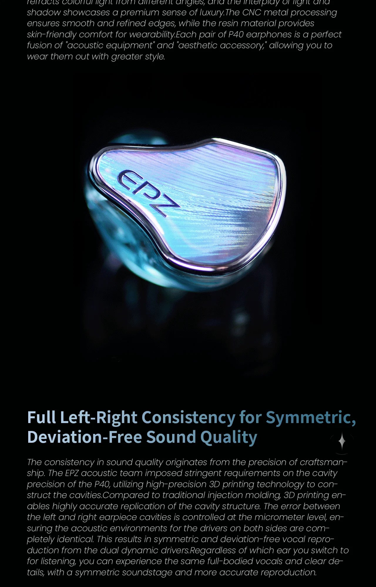 EPZ P40 PZT Ceramic In-Ear Hi-Fi Monitoring Headphones 2DD+1Planar Hybrid Drivers 3.5/4.4 Replaceable Copper Silver-Plated Cable