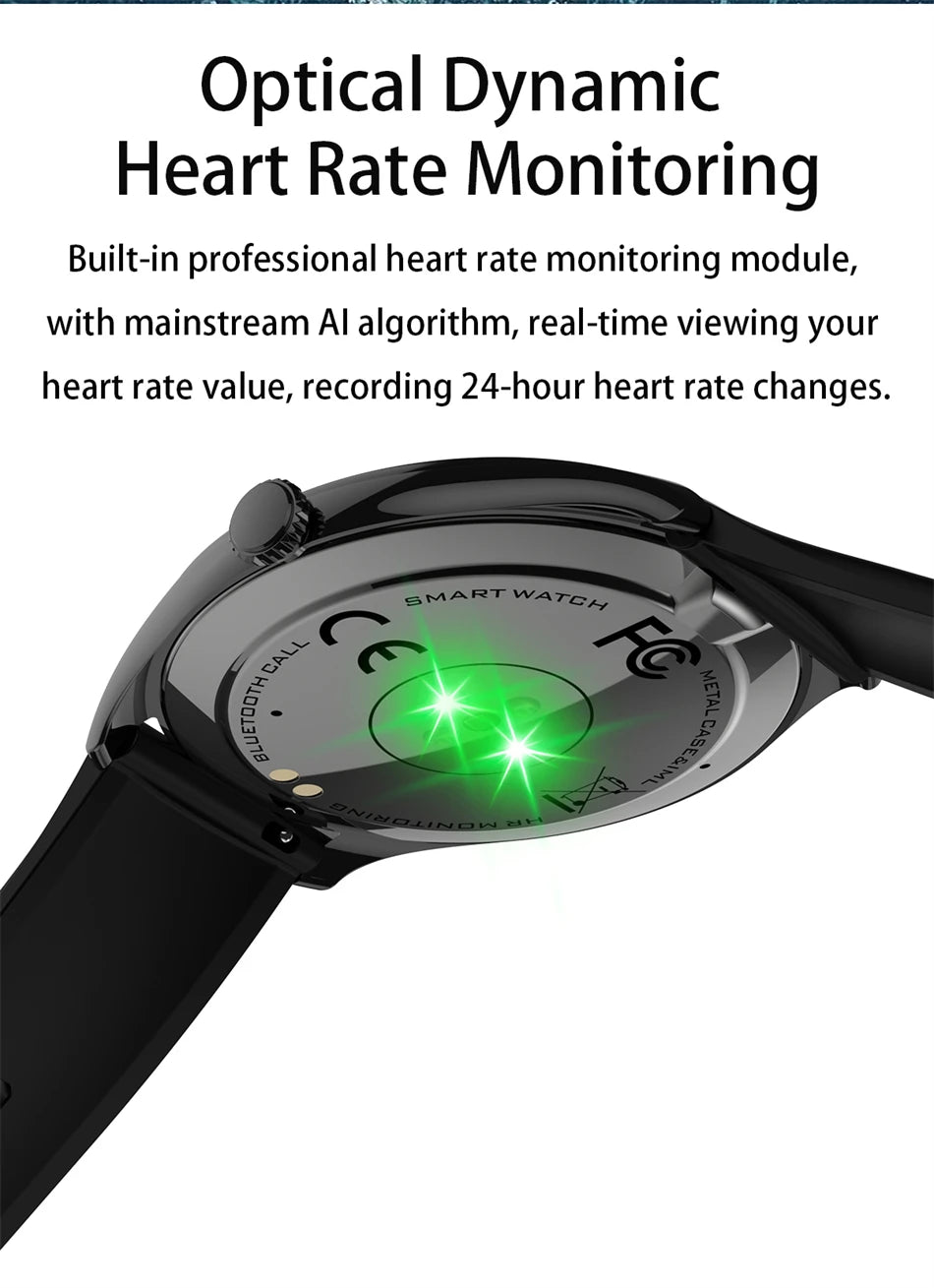 New Ultra Thin SmartWatch Men AMOLED 3D Screen Always Show Time Sports Fitness Waterproof Heart Rate Bluetooth Call Smartwatches