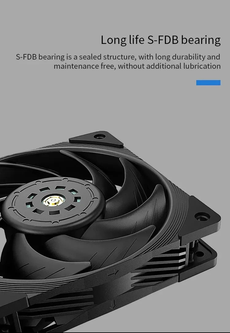 TEUCER T30 Computer Case Fan 12CM 4PIN PWM CPU Cooler Fan PC Case Silent Fan 120mm