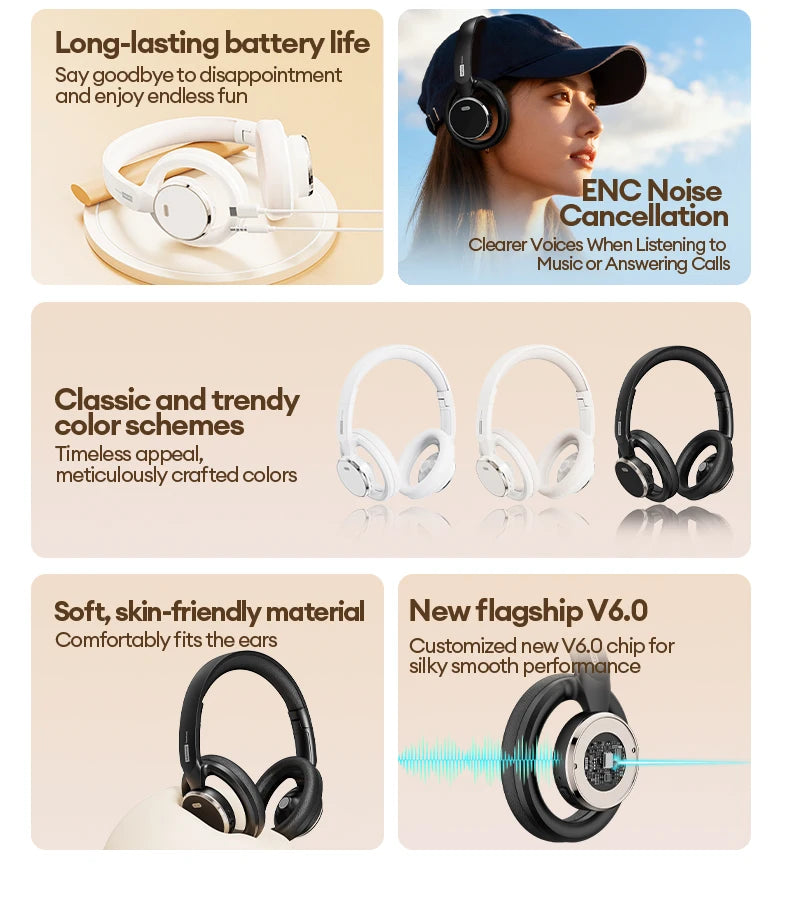 Original Lenovo LS116 Open-Ear Bluetooth 6.0 Earphone Wireless Stereo Headphones Gaming & Sports Foldable Long Battery Mic Gifts