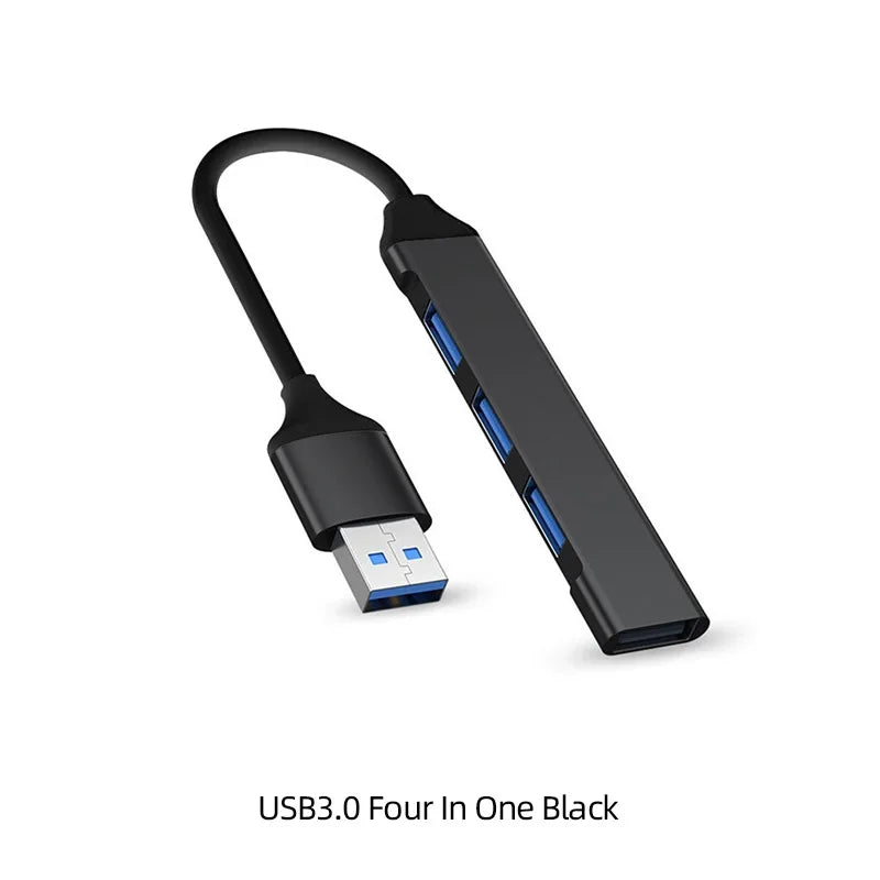 USB 3.0 Hub USB Hub 4 Port High Speed Type c Splitter 5Gbps For PC Computer Accessories Multiport HUB 4 USB 3.0 2.0 Ports