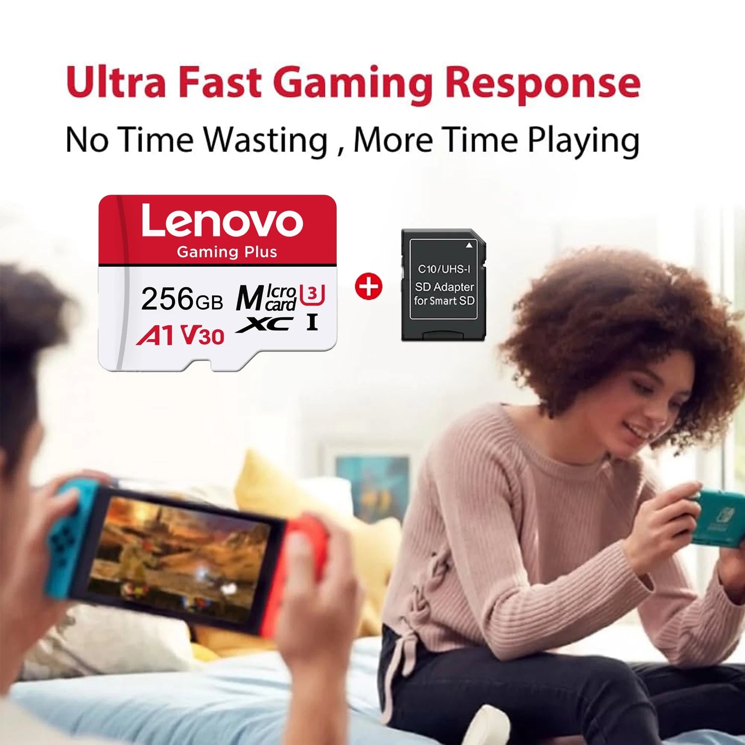 Lenovo SD Card 1TB High Speed Micro SD Card for Nintendo Switch 512GB 256GB 128GB U3 V30 Stable Performance SD Memory Card