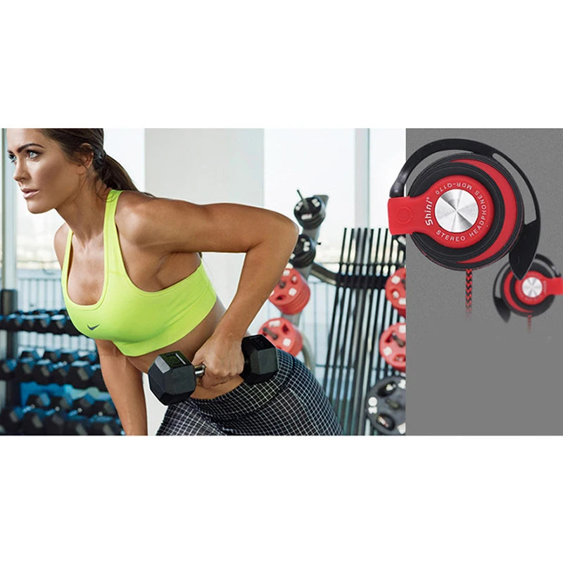 3.5mm Wired Headphones Ear Hook Heavy Bass Headset Adjustable  Earphones Running Sports Music Earphone for Phone