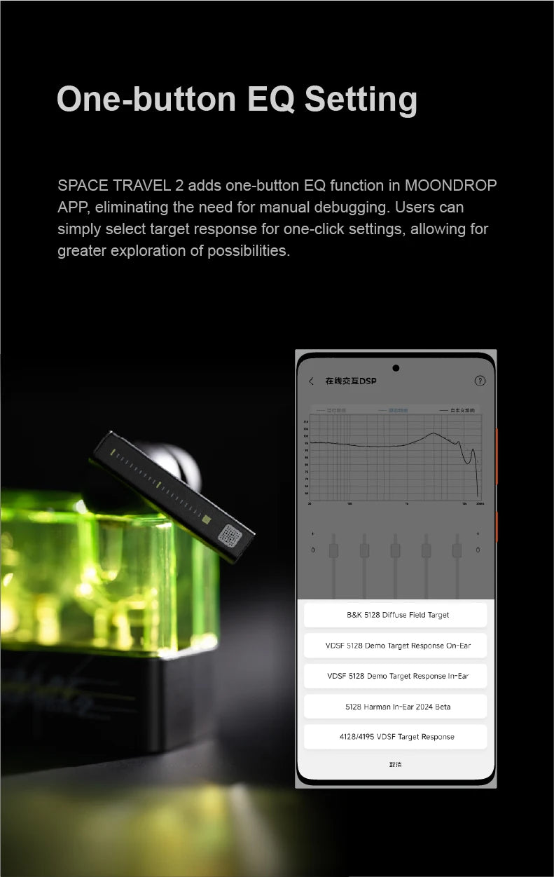 Moondrop Space Travel 2 HiFi Noise-Canceling TWS  Bluetooth 6.0 Compatibility Earphones with Great Call Quality