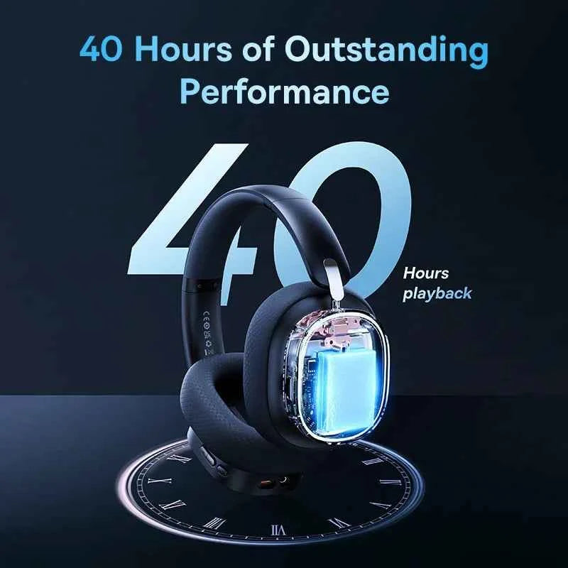 Baseus GH02 Gaming Wireless Headphone with Mic Over-Ear Headphones Bluetooth 5.3 40mm Driver 2.4G/Wireless/Cable RGB Headsets