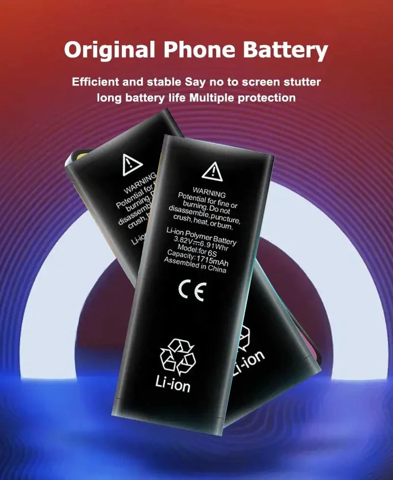 High Capacity Battery For iPhone 4 4S 5 5S 5C SE 2020 6 6S 7 8 SE2 Plus X XR XS 11 Pro Max Mobile Phone Pack New 0 Cycle Seal
