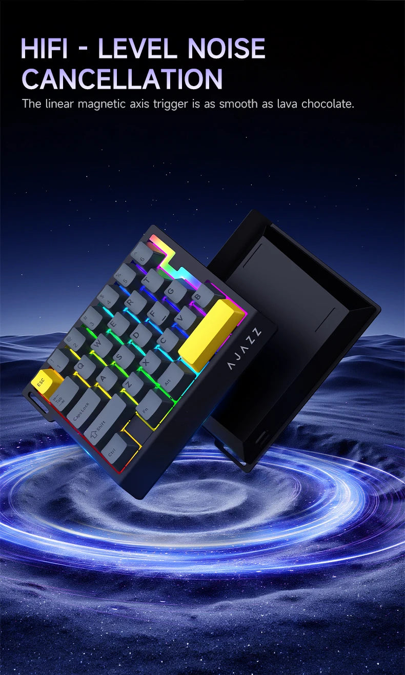 AK029 Wired Gaming Keyboard, 20 RGB Modes, 29 Keys, Hot-Swappable, Aluminum Panel