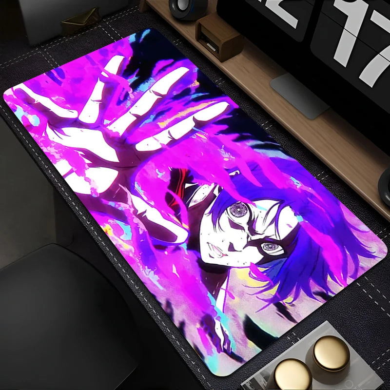Mouse Pad Japan Anime Blue Lock Nagi Seishiro Mousepad PC Gamer Keyboard Rug Black And White Laptop Gaming Accessories Desk Mat