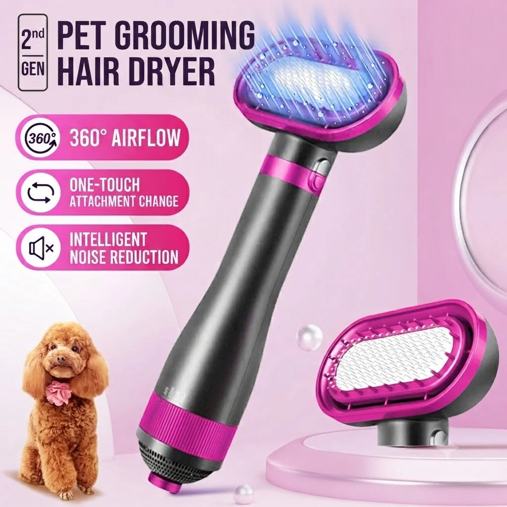 Pet Hair Dryer Dog Grooming Home Pet Products Silent Non-Hurting 280W Drying Hair Dryer Comb for Dog Hair Dryer