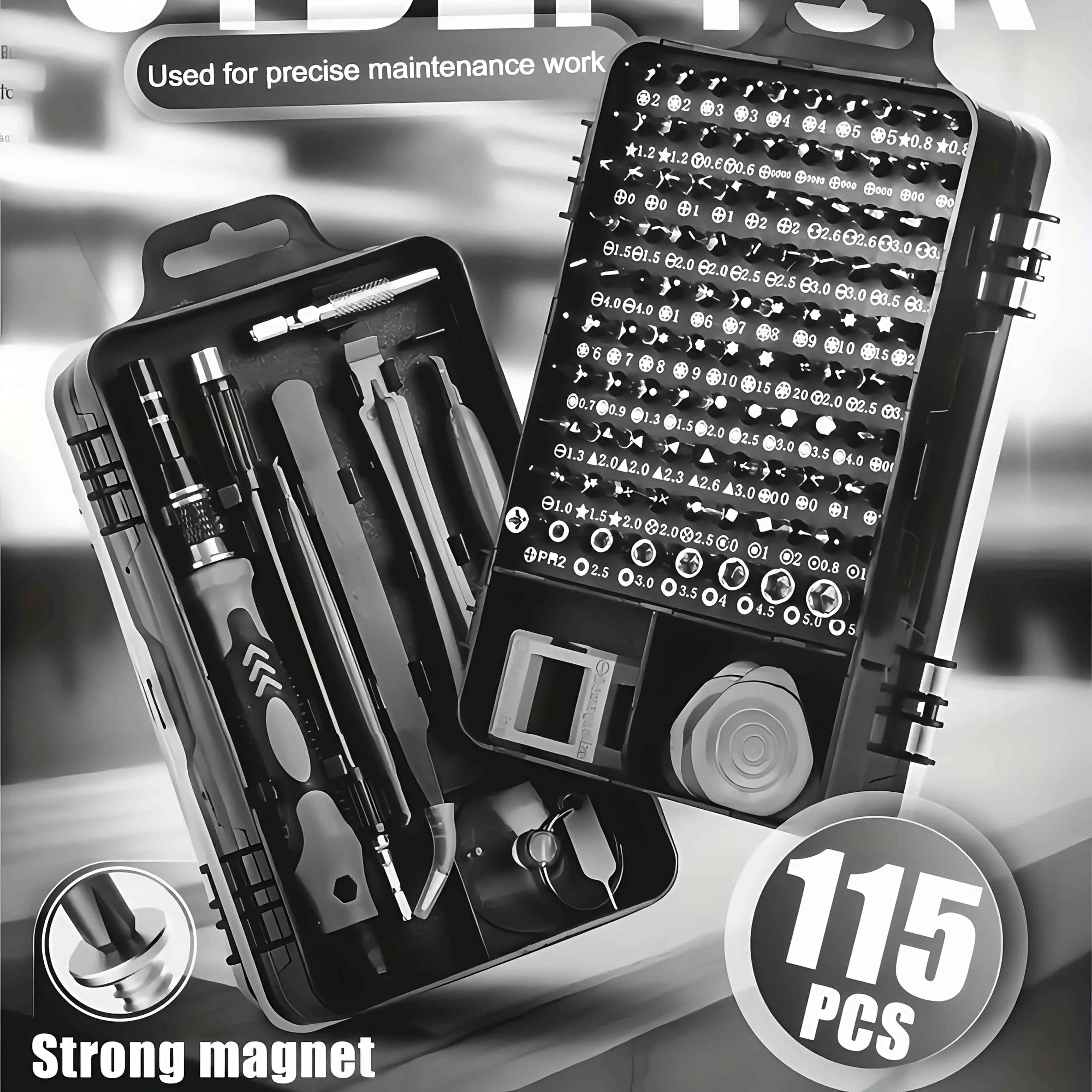 Upgraded 115 in 1 Screwdriver Set High Hardness Strong Magnetic Multifunctional Full Disassembly Tools with Special Shape Bits