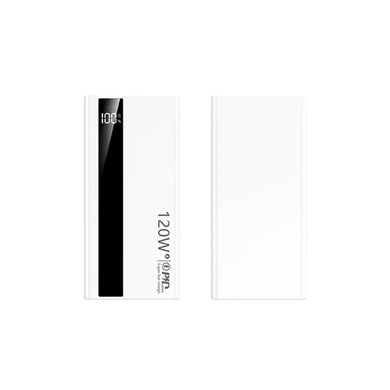 Lenovo 120W 500000mAh Capacity Power Bank Portable Super Fast Charging LED Digital Display External Battery for iPhone Samsung