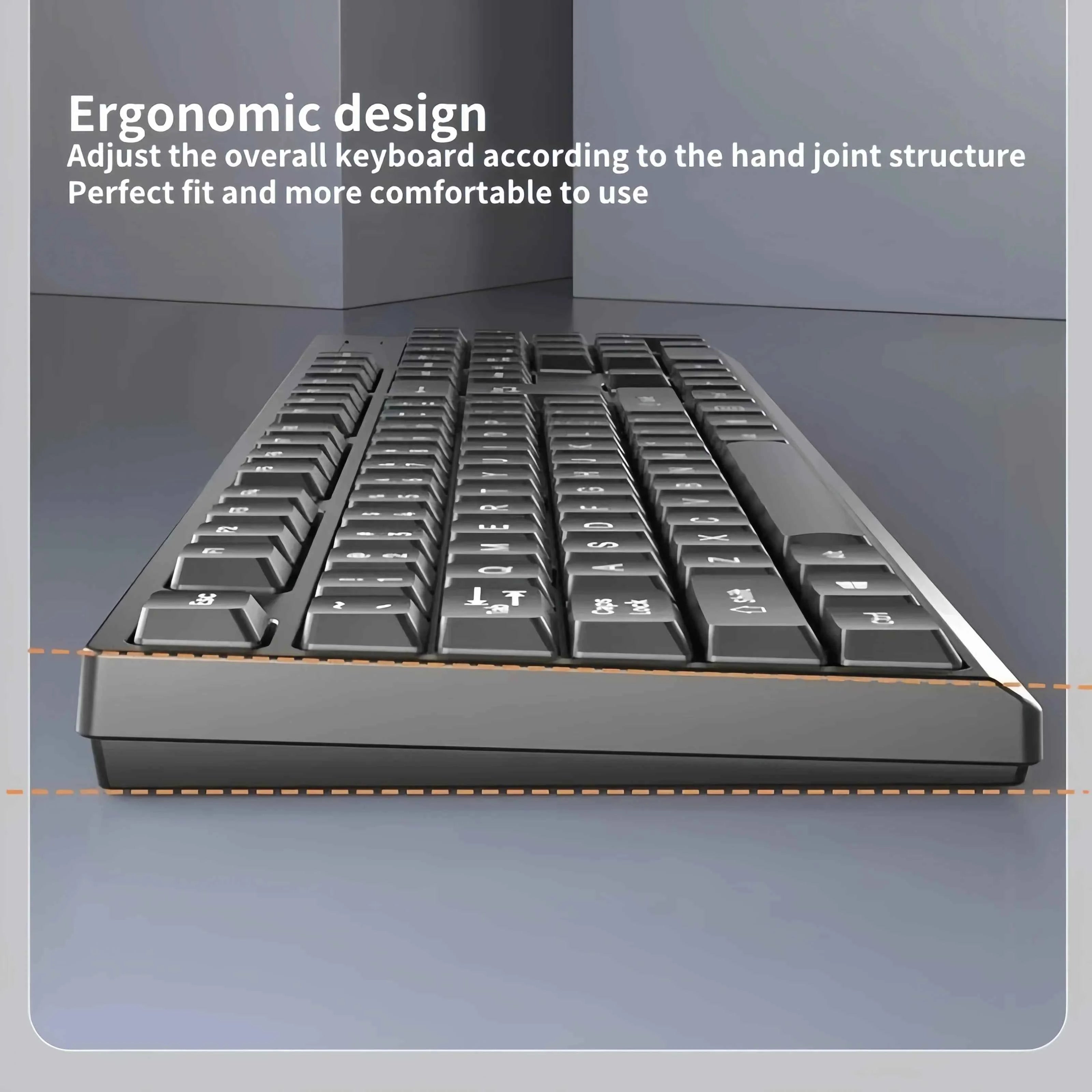 2.4G Wireless Keyboard Mouse Set, 104 Keys Keyboard and Mouse Combo, 2.4G Wireless Mouse For Laptop PC