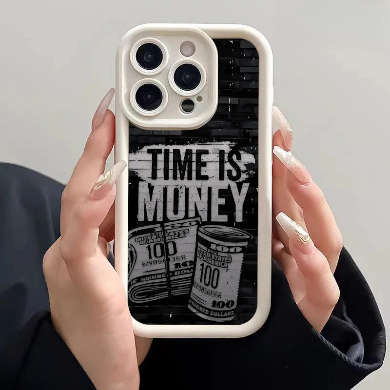 Banknote pattern phone case with soft silicone case for iPhone 16, iPhone 15 14 13 12 11 Pro Max XS X XR 7 8 15 16 Plus