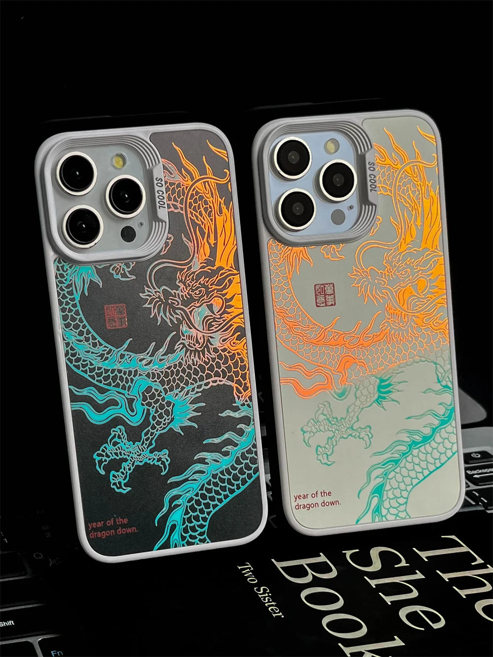 Luxury Fad Luminous Dragon Pattern Phone Case for iPhone 16 Pro Max 15 14 13 12 11 Shockproof Anti-Drop Glow in The Dark Cover