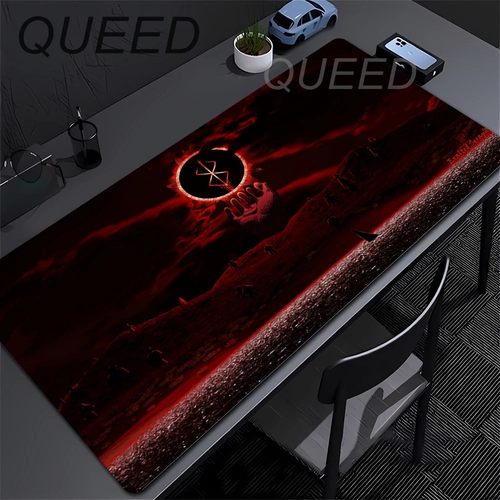Guts sword in berserk Mouse Pad Gaming Mousepad Pc Accessories Keyboard Mat Desk Protector Mats Anime Berserk Speed Mouse Pads