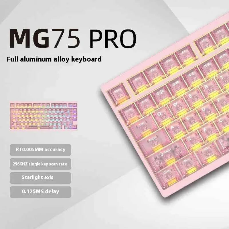 IROK MG75 PRO Mechanical Keyboard Magnetic Switch Hot Swap Aluminum RT0.005 RGB 81 Keys Custom Keyboard PC Gamer Accessory Gifts