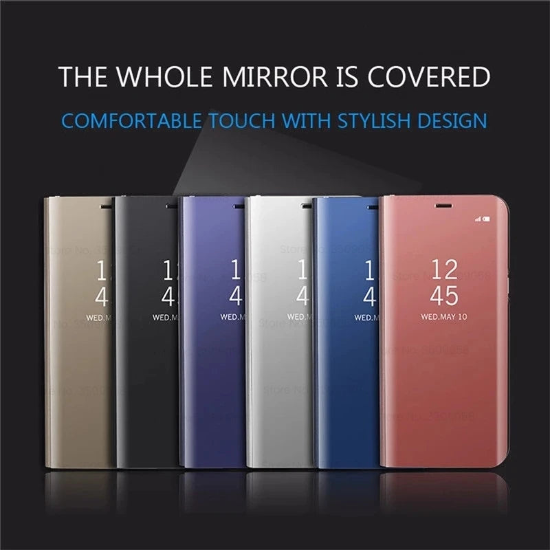 Mirror Flip Case for Samsung Galaxy S25 S24 Ultra S23 FE S22 S20 S21 Plus Back Cover for Galaxy S10 Plus S10e 5G Case