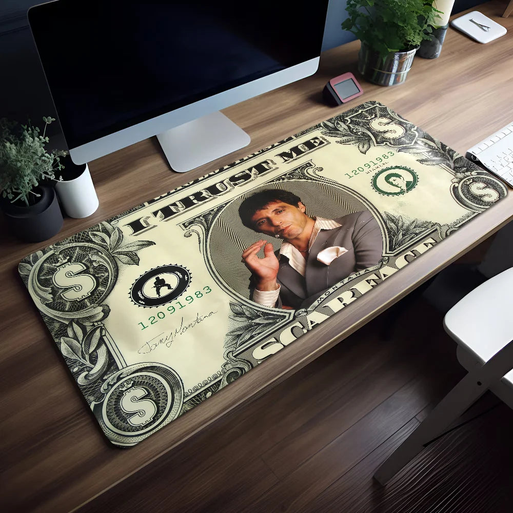 Mouse Pad Film Crime MousePad Non-slip Lockedge Office Student Gaming Action Thickened US Large Writing Pad S-Scarface Cushion