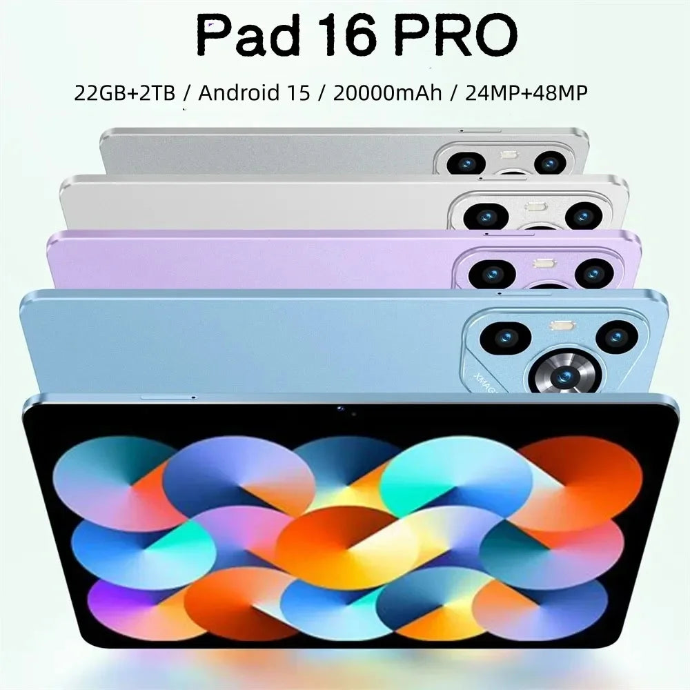 2026 New Original Pad 16 PRO Snapdragon 8Gen3 Android Tablet 16 11Inch Hd 24Gb+2Tb 20000 Mah 5g DualSim Bluetooth Wifi TabletsPc