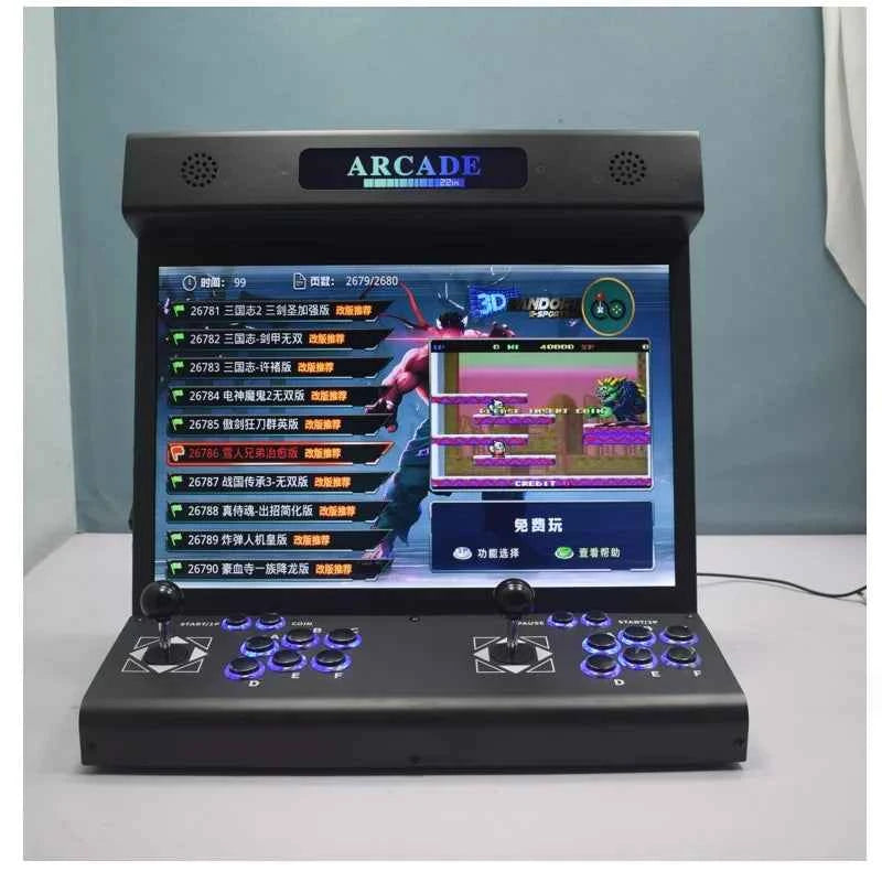 22 Inch LCD Arcade Bartop S812 3D H3 Pandora Box 23000 in 1 Double Joystick Button Arcade Machine with Coin Slot