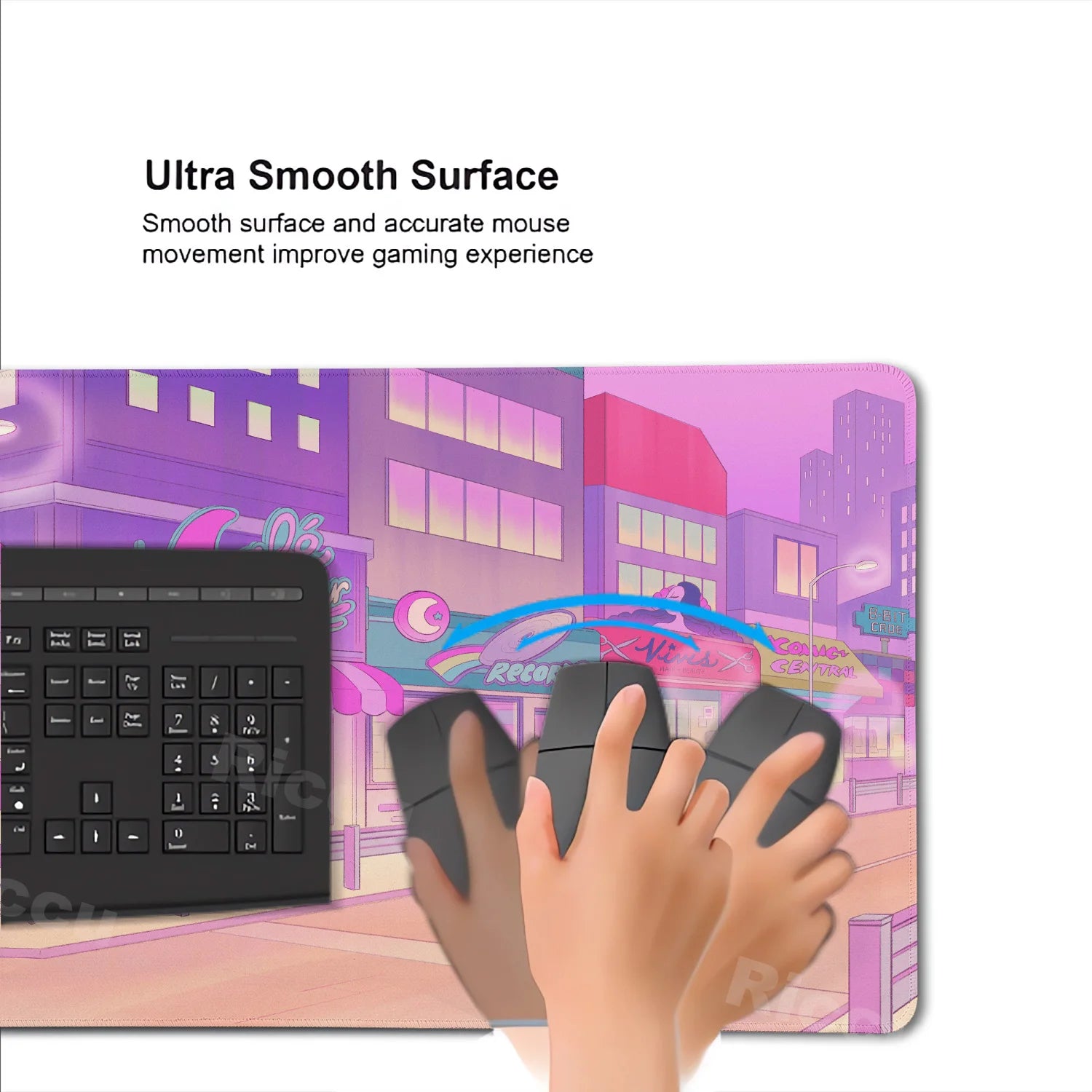 Pink Moon big Mousepad Anime Mouse Pads Gaming Mouse Pad Cartoon Non-Slip Deskmat Keyboard Mat Desk Protector Pc Accessories
