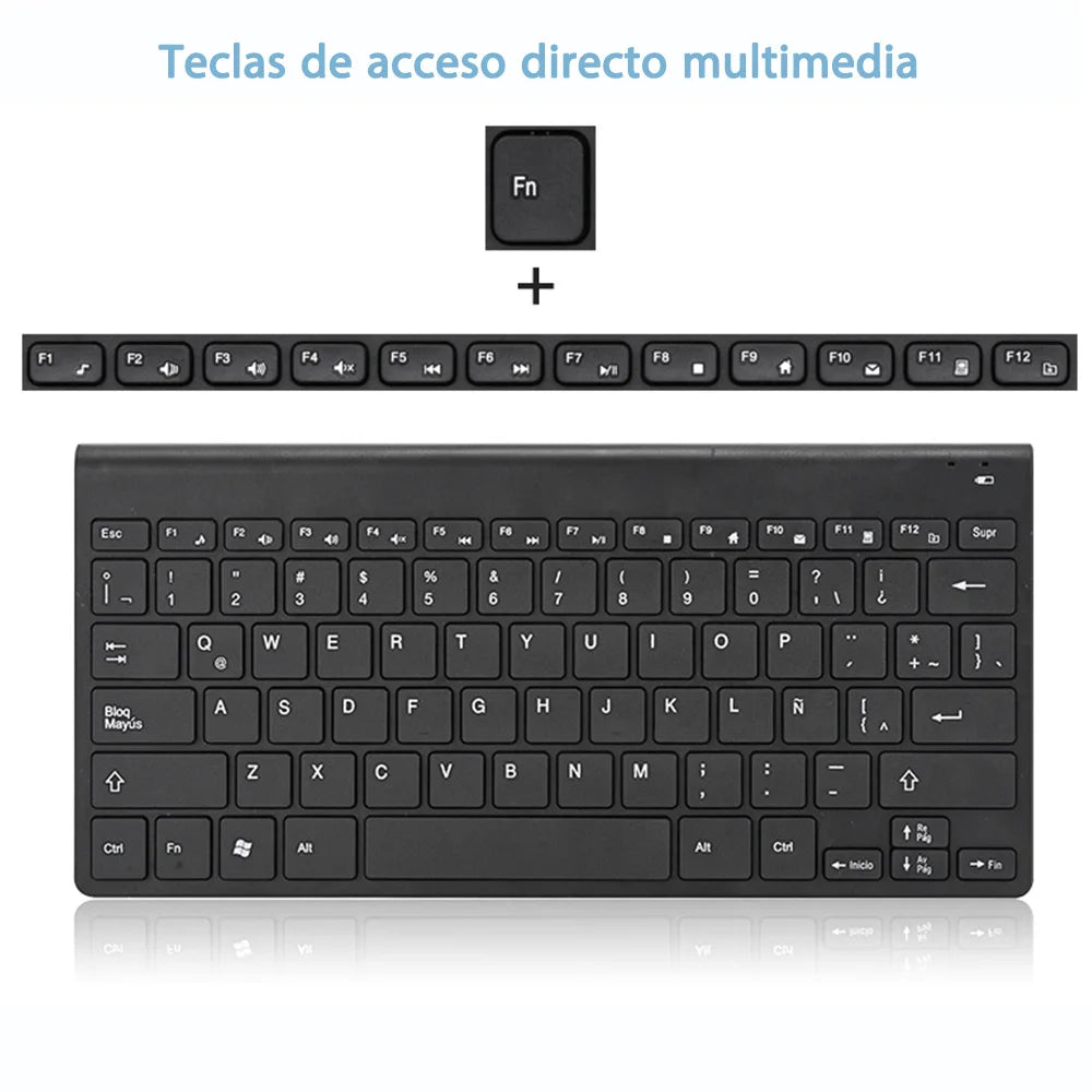 Hot Spanish Keyboard Wireless Mouse For Game PC Player TV Spanish Keyboard and Mouse Set 78Keys Gaming Keyboard Dropshipping