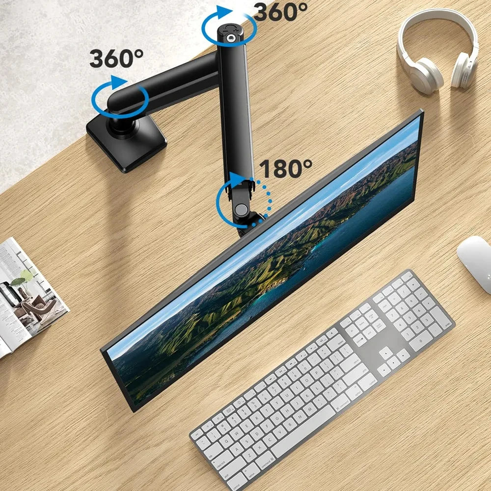 Universal Single Monitor Bracket Up To 32 Inches And 19.8 Lbs Per Screen Computer Desk Mount Stand Adjustable Computer Bracket