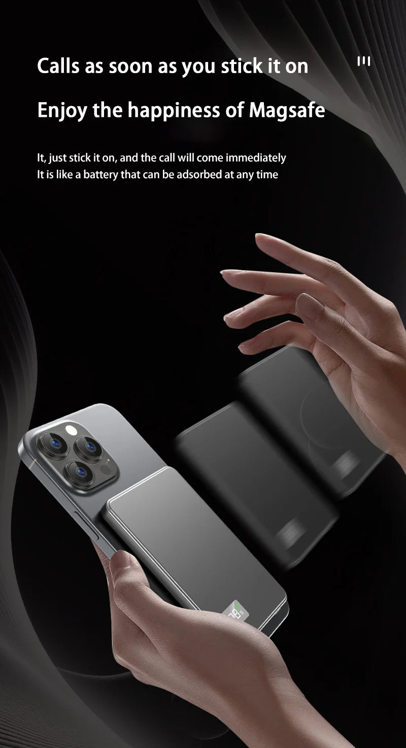 Wireless Magnetic 500000mAh Power Bank Fast Charging Portable PD22.5W External Battery for Magsafe for iPhone17 Samsung Xiaomi