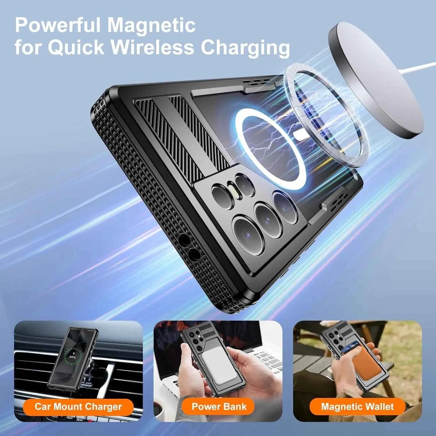 For Samsung Galaxy S26 Ultra S25 Plus S24 S23 Case Waterproof Magsafe Snow Dust Shock Proof 360° Underwater IP68 Certified Cover