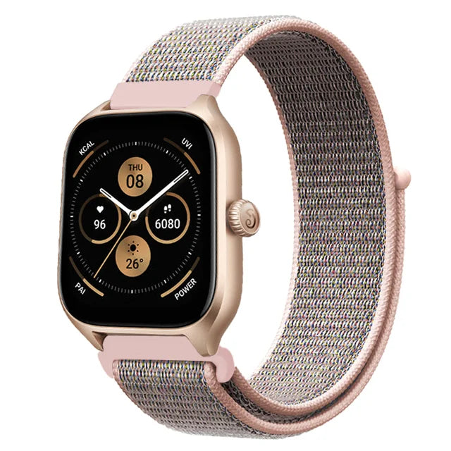 20mm 22mm Nylon Loop Band For Amazfit GTS 4/3/3pro/2e/GTS 2 Mini/GTR 4 47mm/GTR 2/Stratos 2 3 Strap For Amazfit Bip 3 Pro Correa