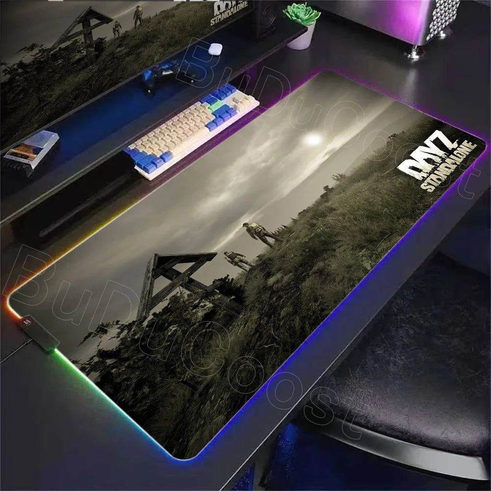 LED D-dayzs Mouse Pad Large RGB Mouse Pad XXL LED Mouse Mat Mousepads Table Pads Keyboard Mats Desk Rug with Backlit Gaming Mats