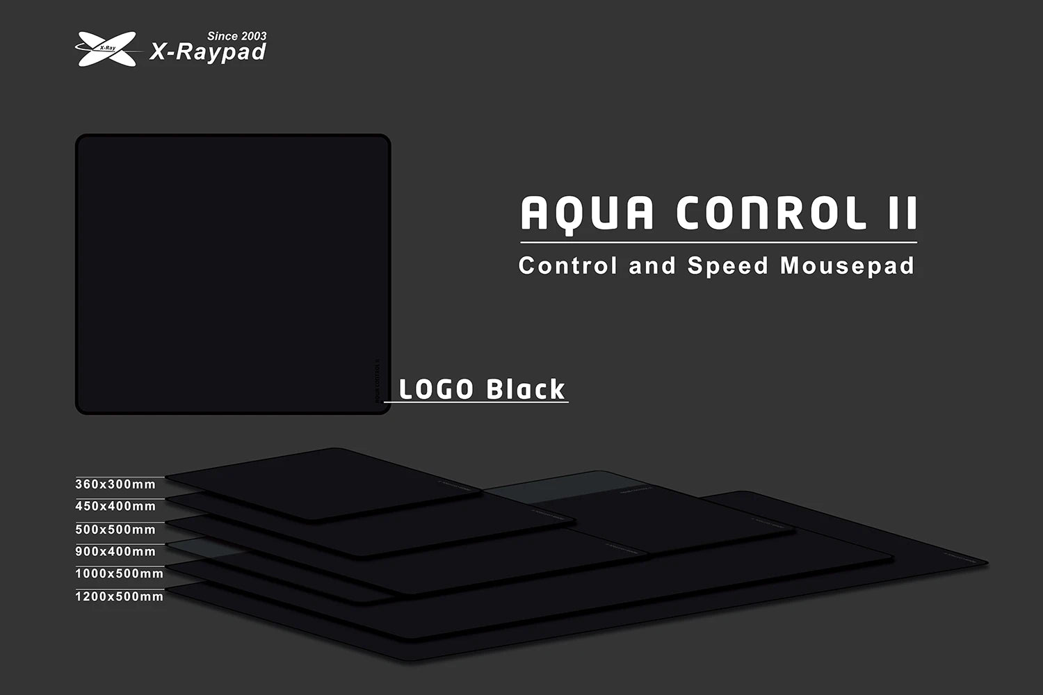 500x500x4mm X-Raypad Aqua control 2 Gaming Mouse Pads Black Or Grey White Version