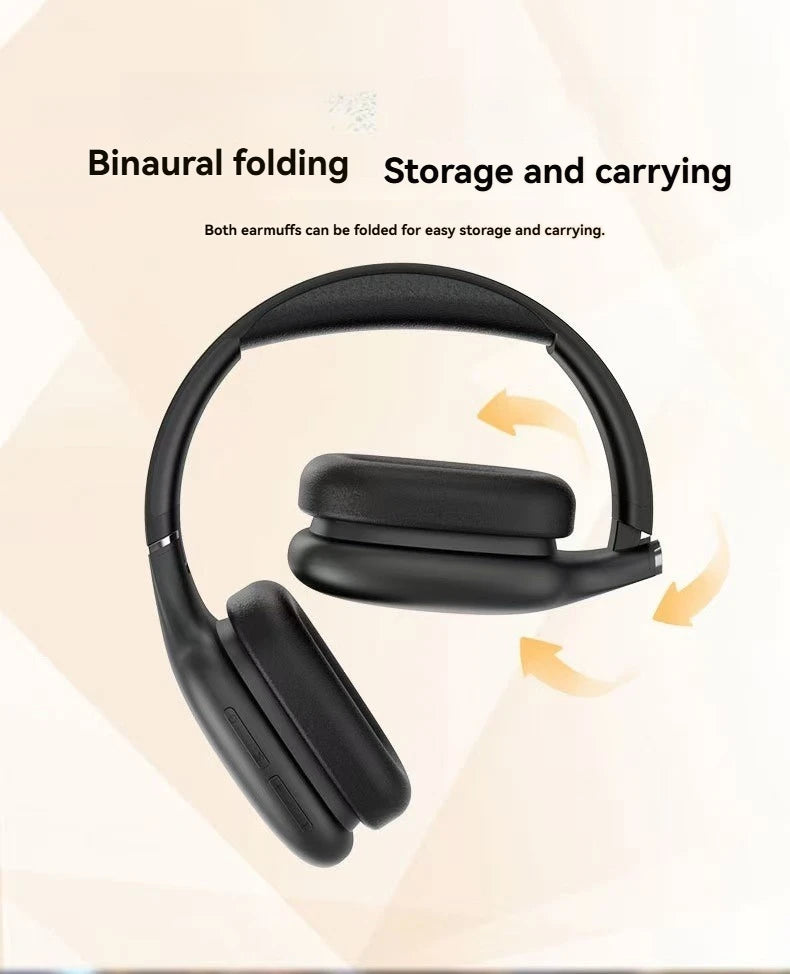 BT1638 Bluetooth 5.4 Headphones Over Ear 40mm Driver 40H Playtime Type-C Charging Wireless Headset Over Ear Wireless Headphones
