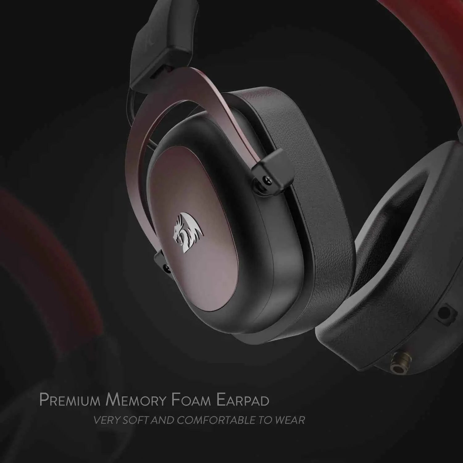 Redragon H510 Zeus Wired Gaming Headset - 7.1 Surround Sound - Memory Foam Ear Pads - 53MM Drivers  Detachable Microphone