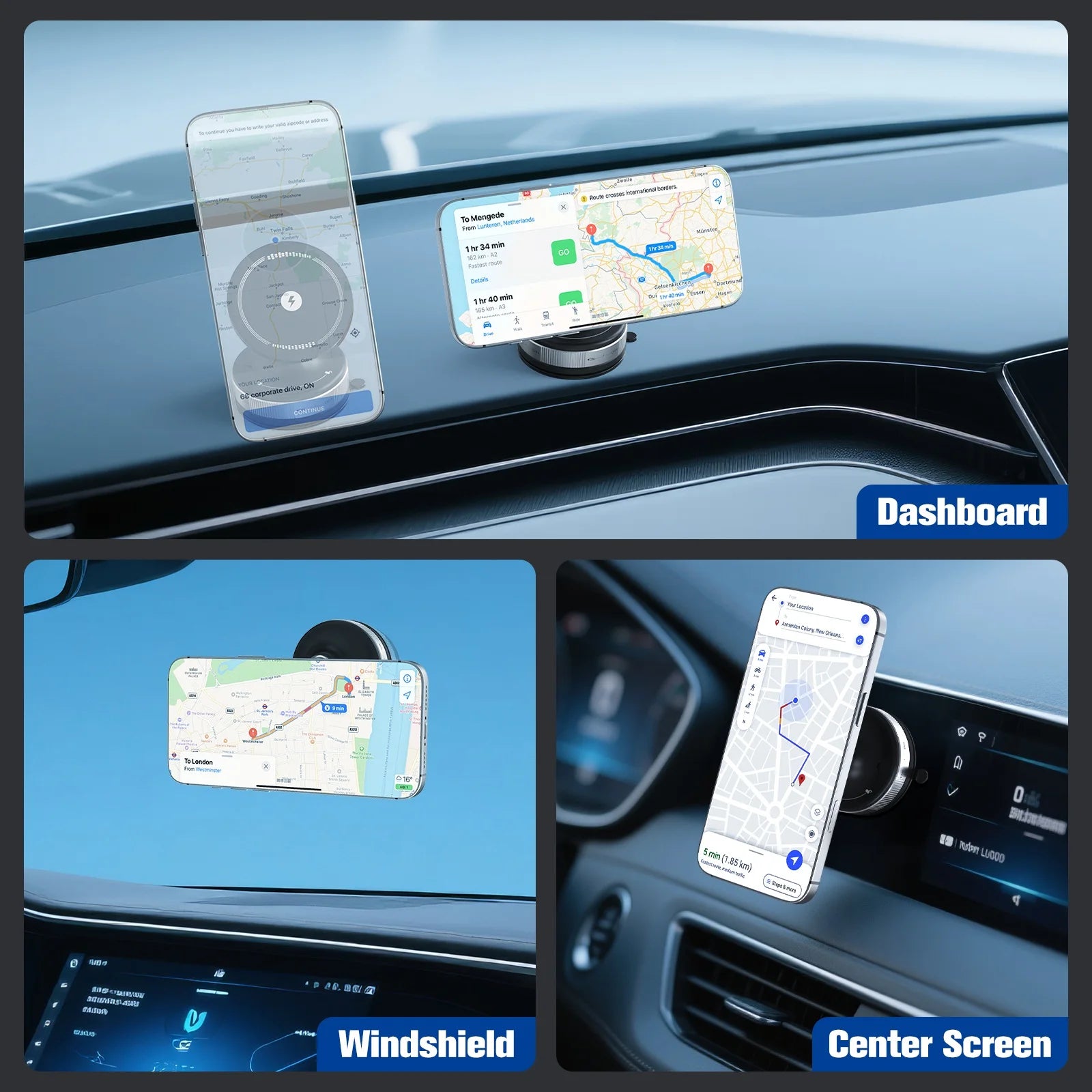 15W Strong Magnetic Car Wireless Charger Phone Holder 360° Magnet Car Mount Fast Charging for IPhone17 16 15 Samsung Android