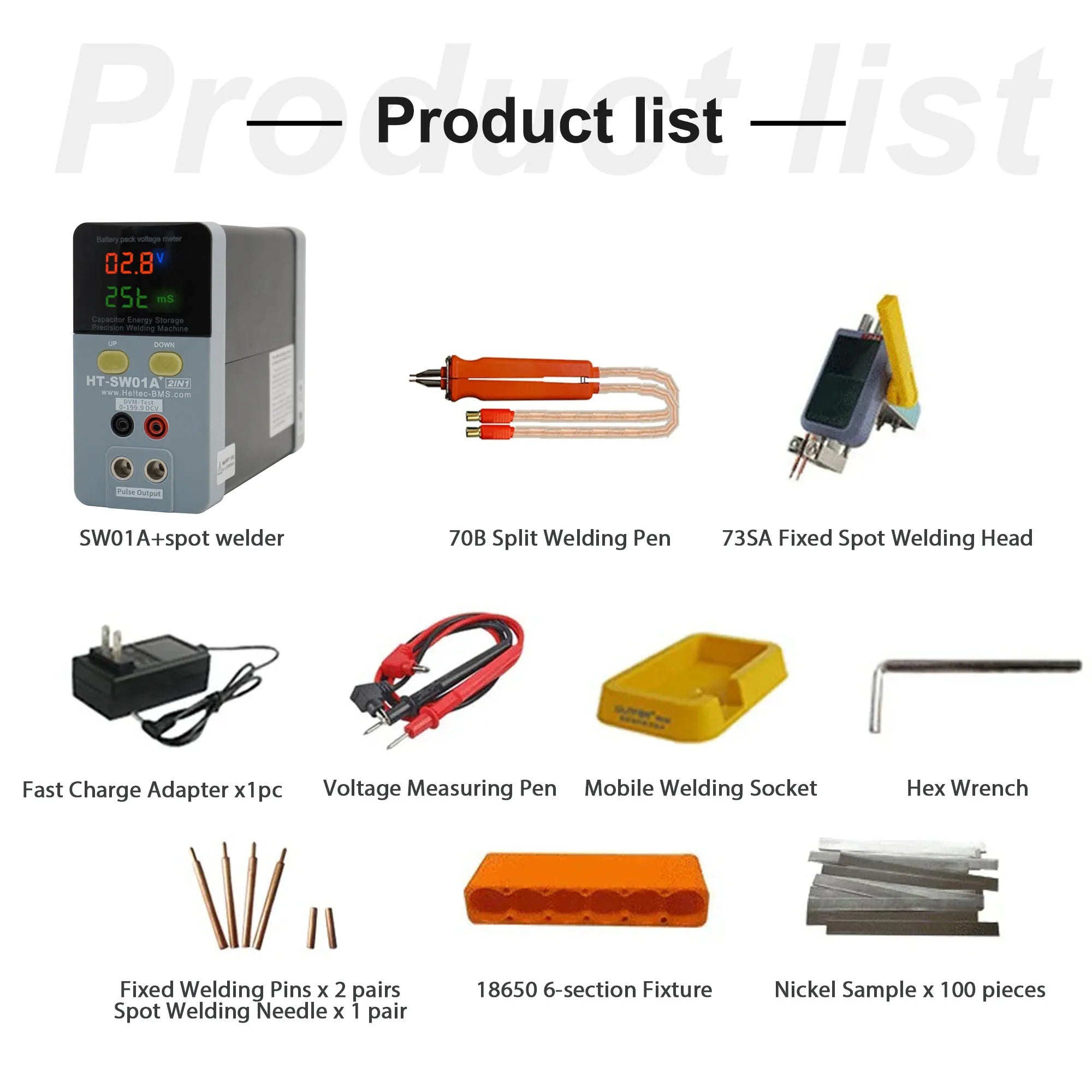 Heltec 21KW 36KW 42KW Capacitor Storage Battery Spot Welding Machine/Portable Small Spot Welder LED Display 0.5mm Thickness