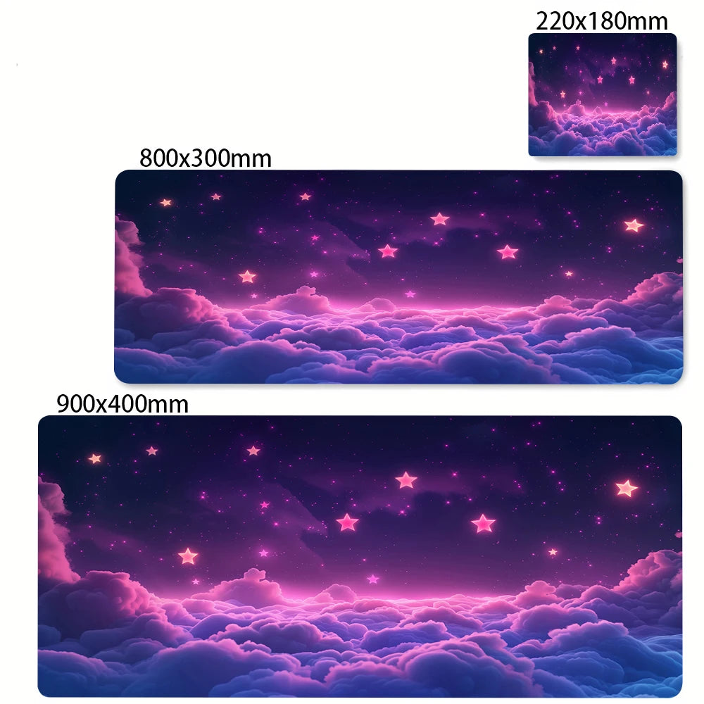 Space Earth Starry Sky Mouse Pad Gamer Pc Gaming Accessories Rubber Mat XXL Space Deskmat Keyboard Cabinet Mause Laptops Mats