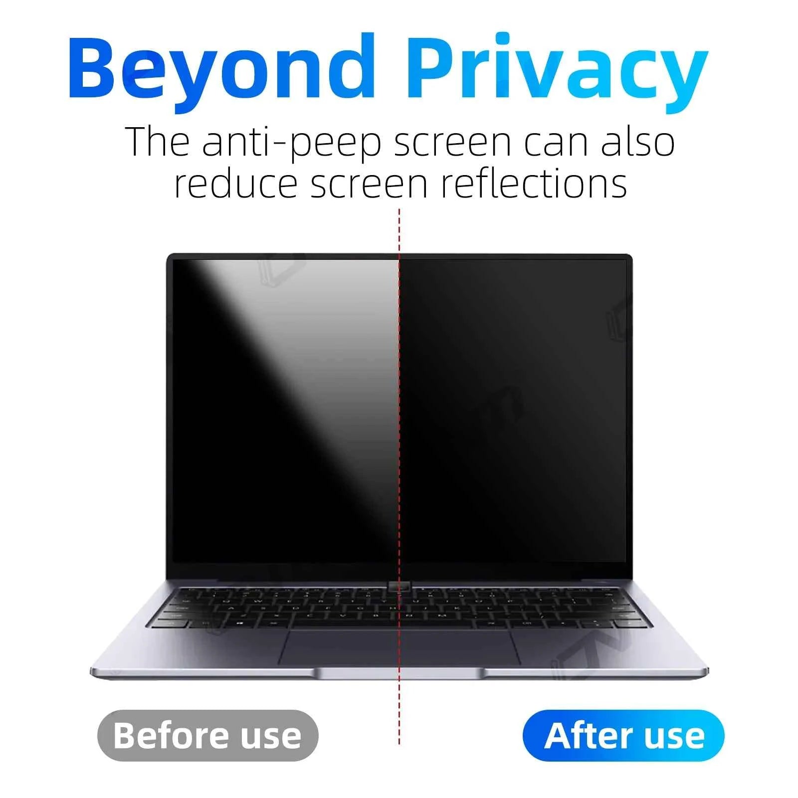 Privacy Screen Protector 11.6-32 inch 16:9/16:10/5:4 Laptop Desktop, 28° Anti-Spy Anti-Glare Matte Blue Light Filter Film 0.45mm