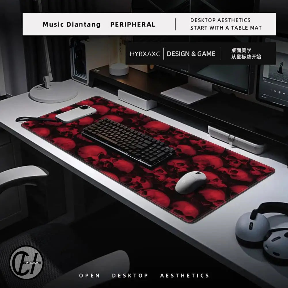 1 pc Red Skeleton skull Gaming Mouse Pad Large Computer Mousepad PC Gamer Mause Mat Laptop Office Mausepad Keyboard Mat Desk Pad