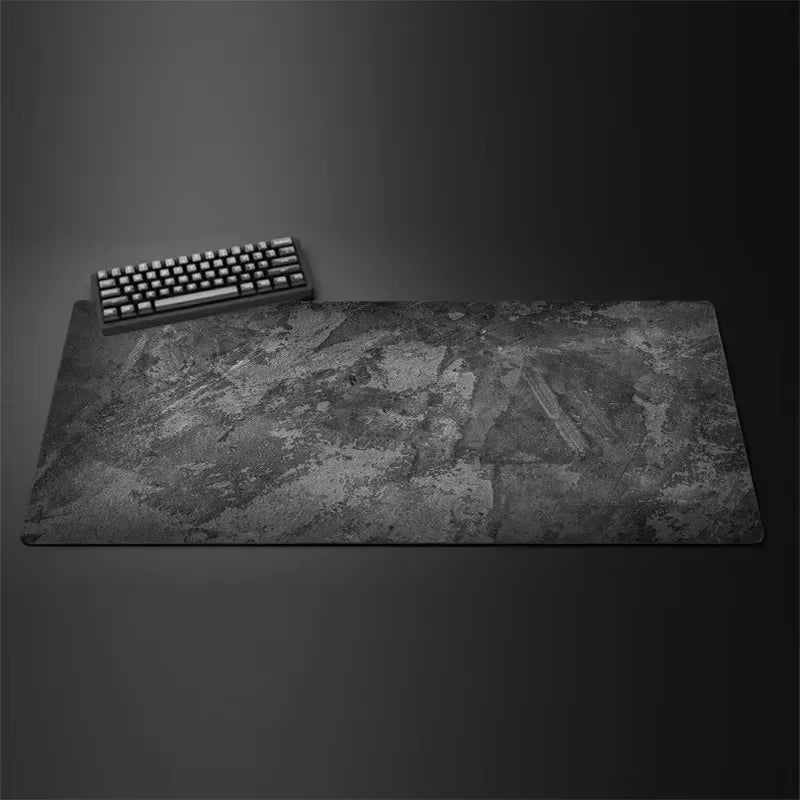 Gray Mouse Pad – Large & Small Overlocked XXL Desktop Keyboard Table Pad, Gaming Desk Mat for PC & Computer Accessories